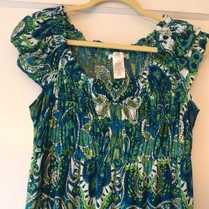 Vibrant paisley print dress